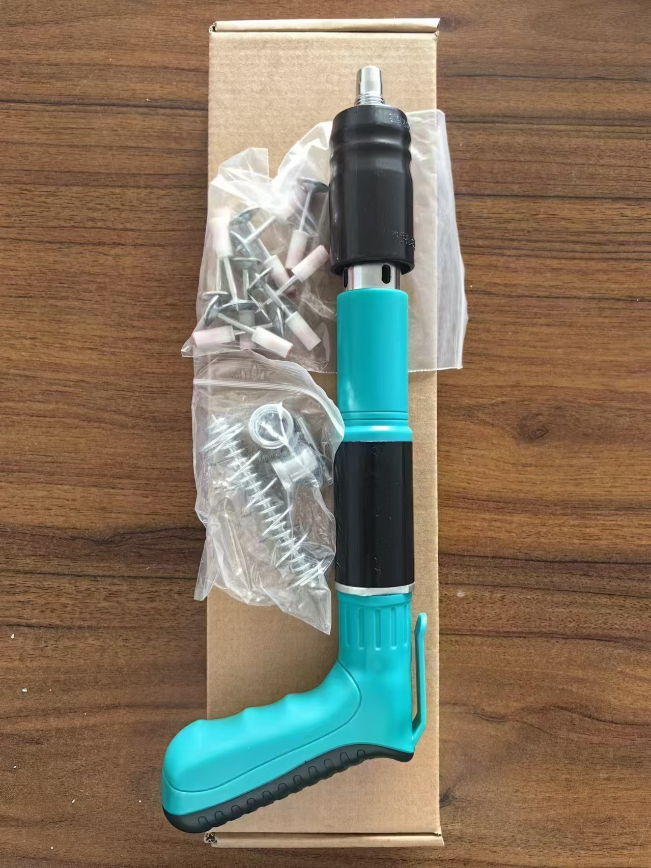 Pistola única azul + paquete de accesorios + 10 claves