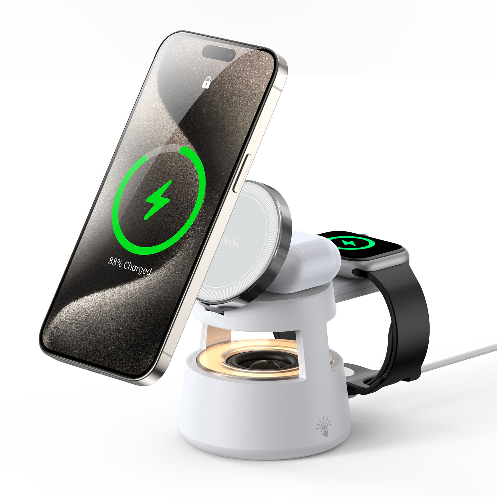 Cargador inalámbrico cinco en uno magnético adecuado para teléfonos móviles de Apple, auriculares, relojes, audio, carga inalámbrica, regalos al por mayor