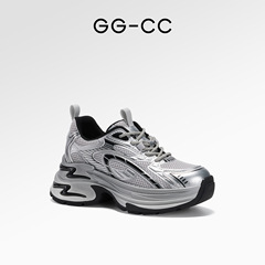 GGCC春秋ファッション銀色の厚い底が高くなります。