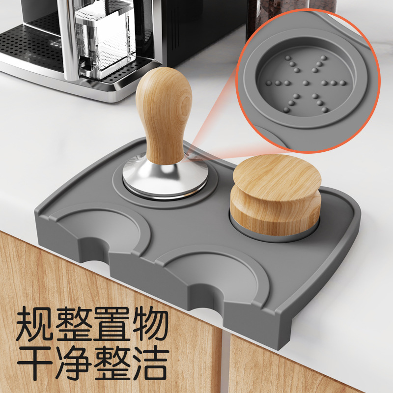 Tapete Compactador de Café para Bar de Silicona Antideslizante con Diseño de Esquina para Cafeterías image 3