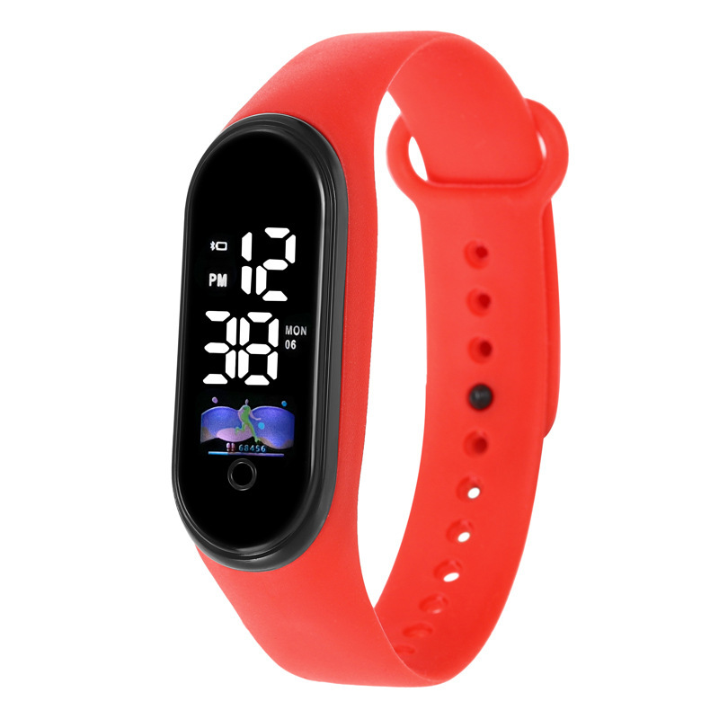 Smart Bracelet Waterproof Sports Touch Led Silicone Student Gift Fashion Trendy Personalized Versatile Watch with Night Light