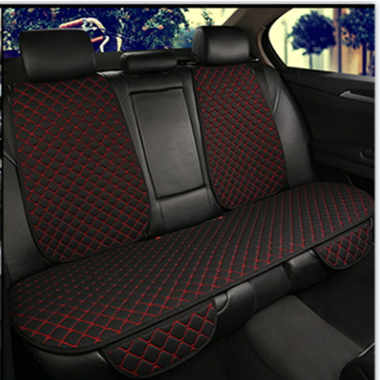 Cojín de asiento de coche de lino cojín de asiento de coche universal comercio exterior popular cubierta de asiento de coche cojín de asiento de coche conjunto de tres piezas cojín del asiento image 4