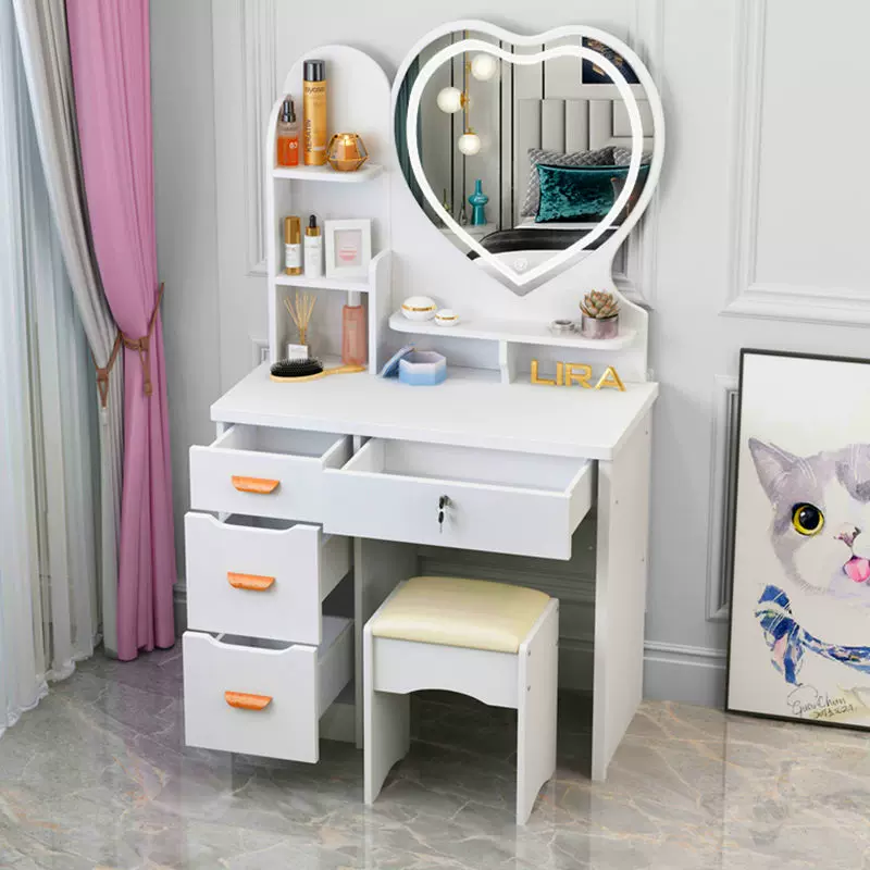 现代简约2022年新款电脑书桌写字桌化妆桌梳妆台一体卧室经济型