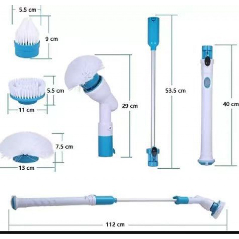 Nuevo cepillo de limpieza inalámbrico multifuncional, artefacto de limpieza eléctrica, cepillo de eliminación de polvo telescópico giratorio automático de mango largo de mano