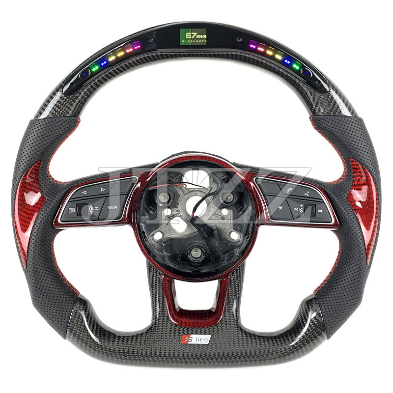 Suitable for the new Audi A3 A4 A5 RS B9 S3 S4 S5 A4L real carbon fiber steering wheel