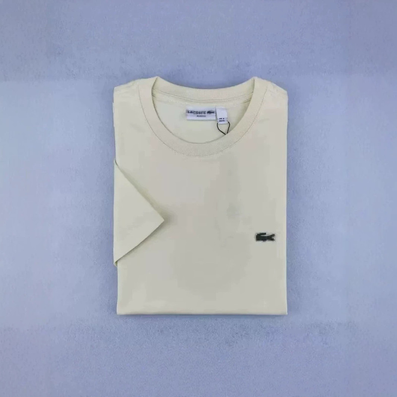 Foreign Trade Summer Pure Cotton T-Shirt Men's Short-Sleeved Round Neck Short-Sleeved T-Shirt Foreign Trade Casual Crocodile Casual Versatile Top