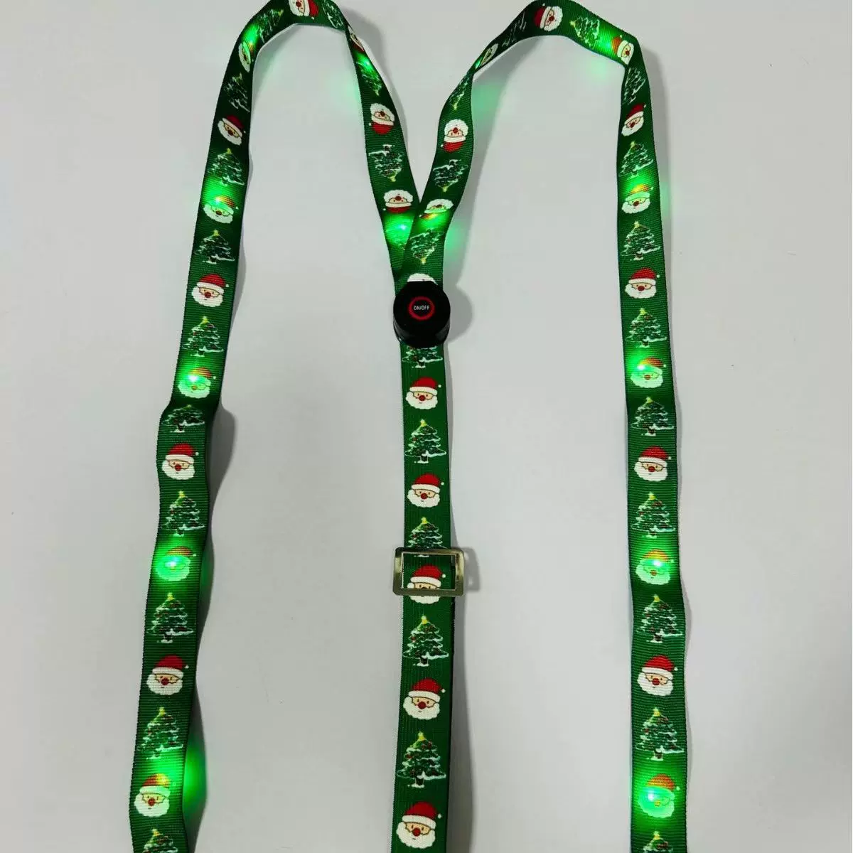 LED发光背带、圣诞LOGO背带、节庆助威道具、发光礼品、LED裤背带