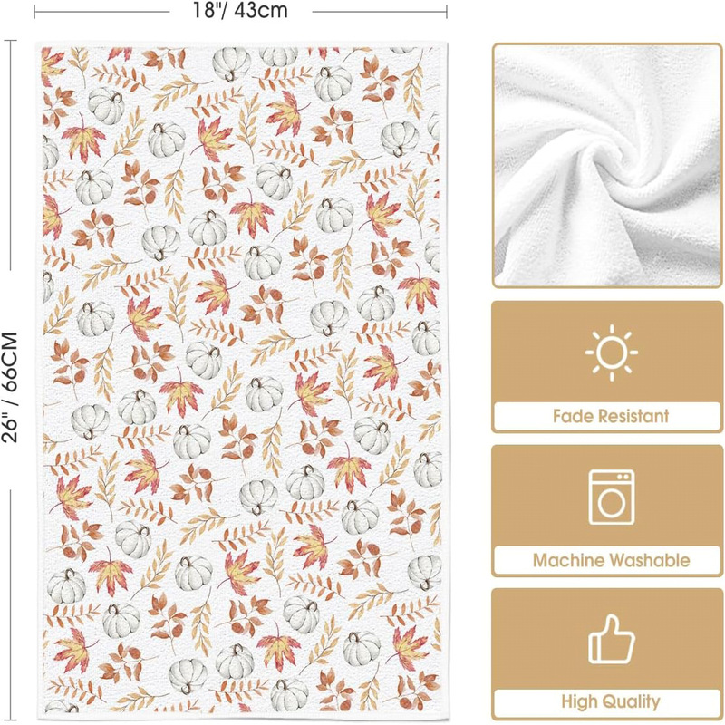 Amazon's Hottest Autumn Thanksgiving Kitchen Towel Holiday Decoration Home Table Towel Kitchen Dish Towel