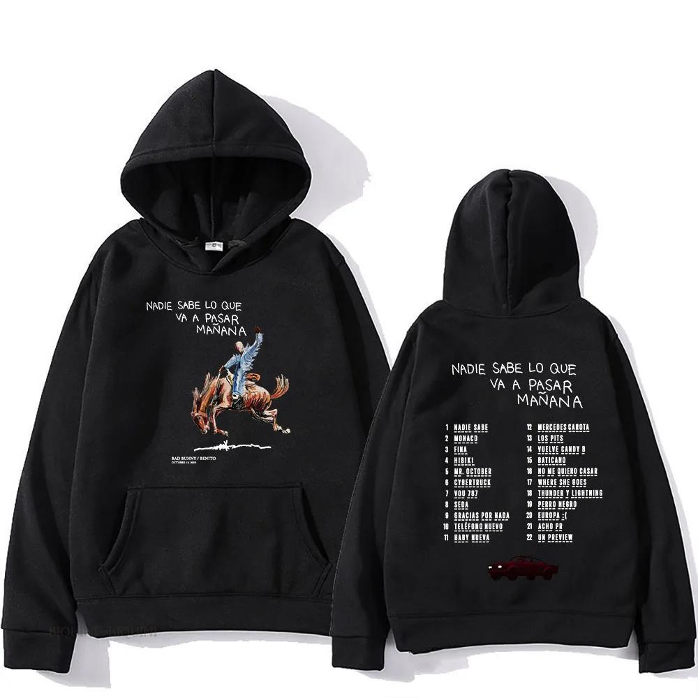 Bad Bunny RIP Hoodies Men/Women Clothing Sudaderas Album Nad
