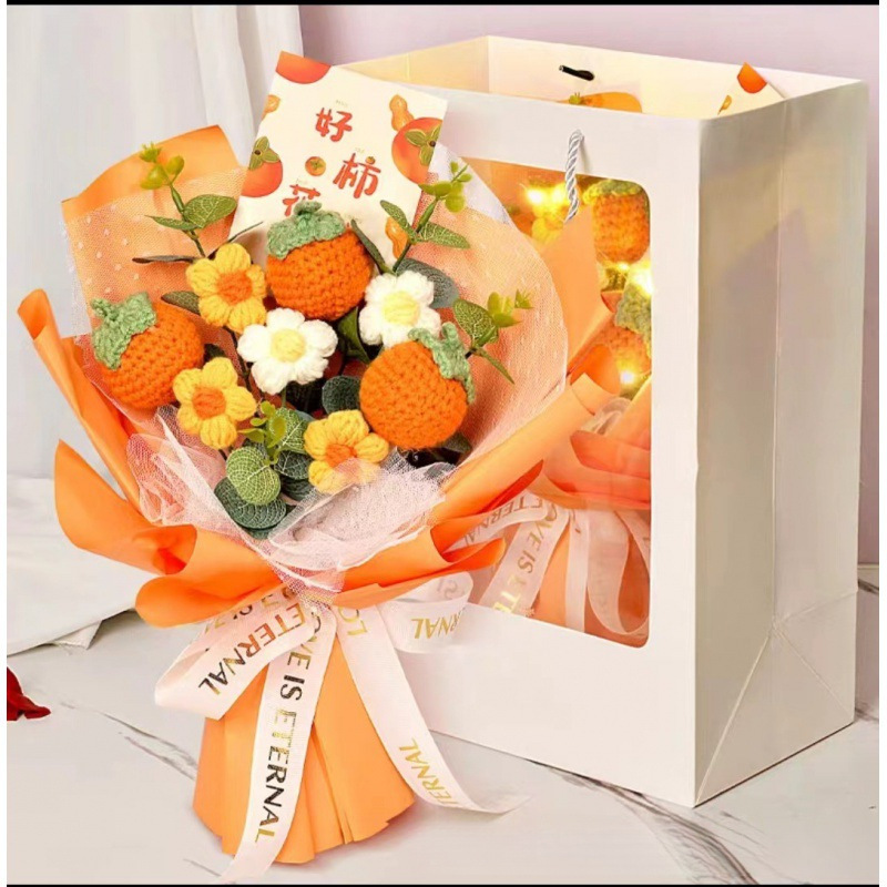 노란장미 니트 부케 3개 [완제품 발송]