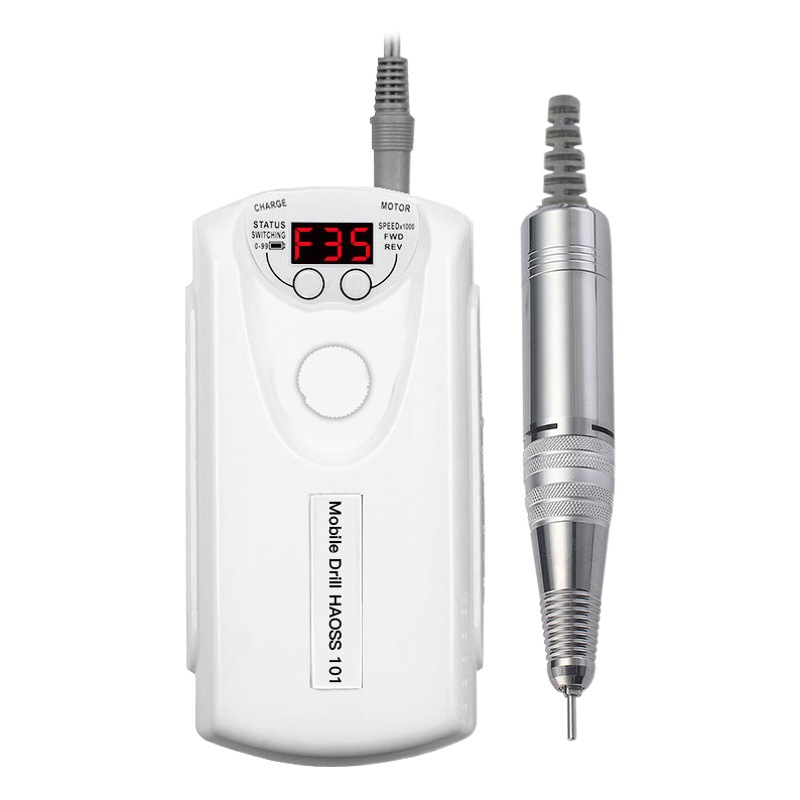 Haining removedor de uñas especial pantalla LCD de almacenamiento de energía portátil exfoliante removedor de uñas máquina de manicura máquina de pulido de uñas