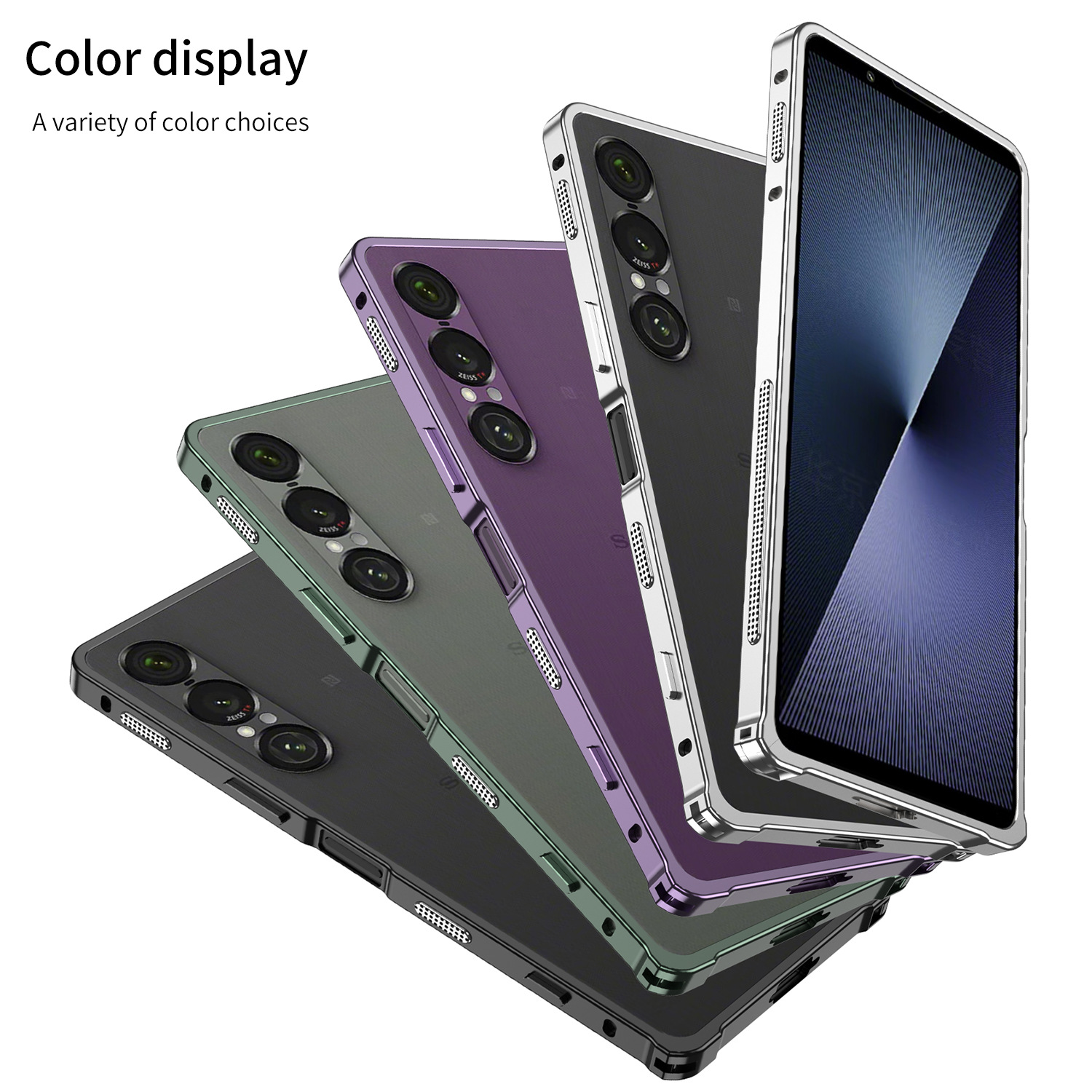 适用索尼Xperia1Vi海马扣边框壳Xperia1Vii金属手机壳Sony裸机感