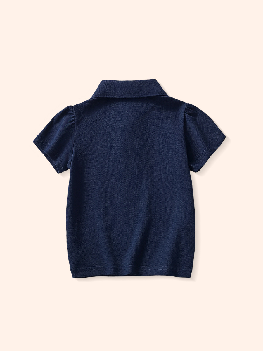 2025 verano nuevo Unicornio de dibujos animados para niños de manga corta polo camiseta de moda ropa de tendencia para niñas