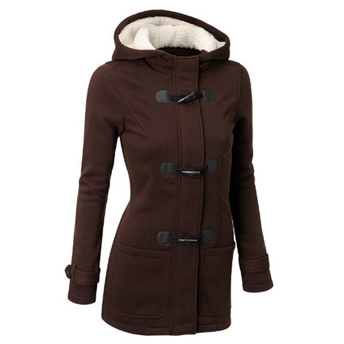 2024 AliExpress Amazon Hooded Blended Cotton Classic Ox Horn Zipper Jacket Parka Winter