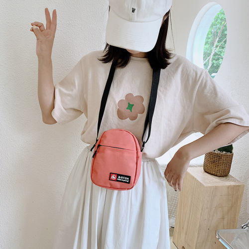 Mobile phone bag small bag men  new style trendy shoulder bag women students internet celebrity versatile small crossbody mini canvas bag