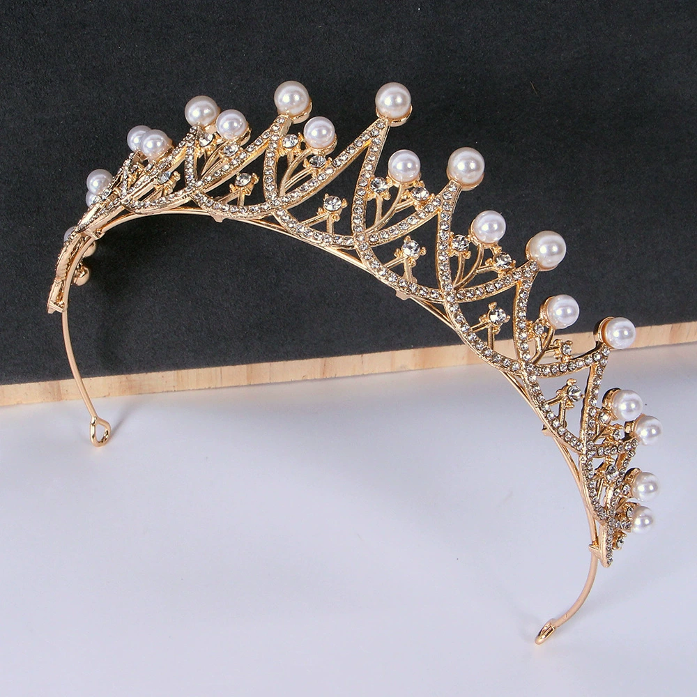 Elegant hair accessory for bride from pearl, wedding dress, universal bridesmaid dress, headband, (Cross-border trading), wholesale