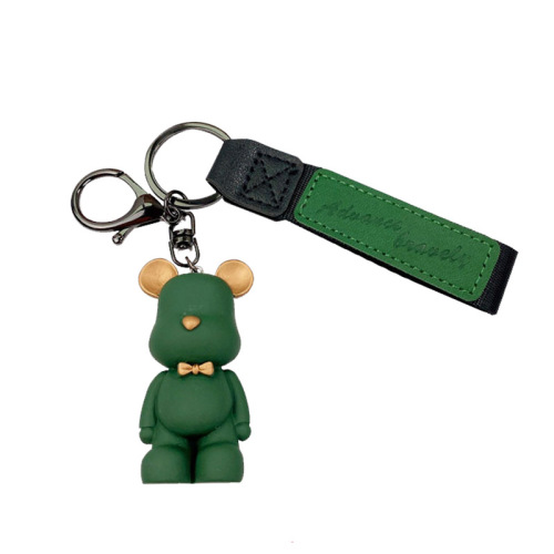 Cute Nordic bear key chain cartoon doll car key pendant creative couple jewelry silicone key chain