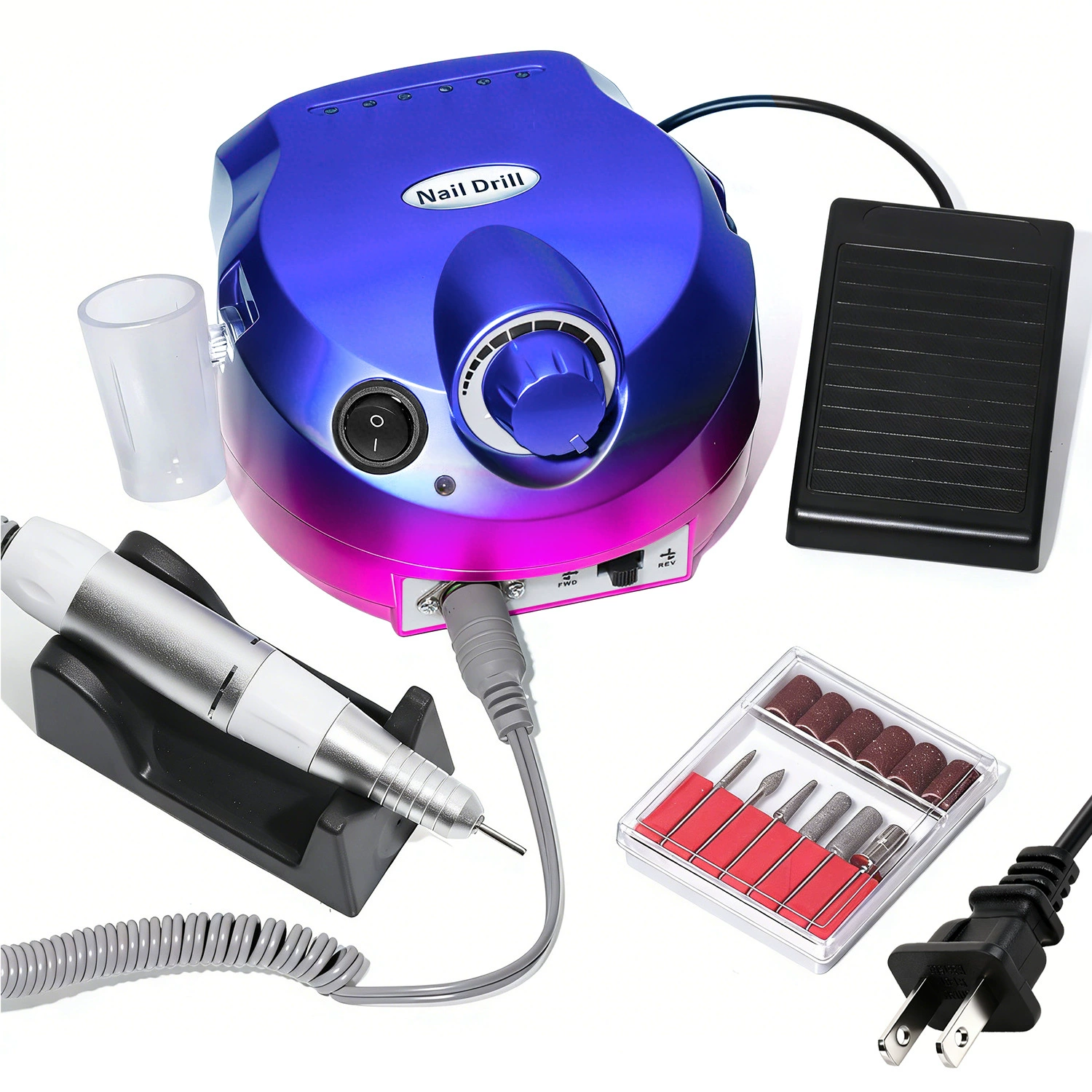 Electric Nail Drill Machine, multi-model sanding/milling kit, USB portable, 0.6 kg