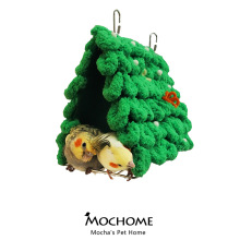 虎皮牡丹玄凤鹦鹉鸟圣诞氛围悬挂镂空防拉屎粑粑鸟窝