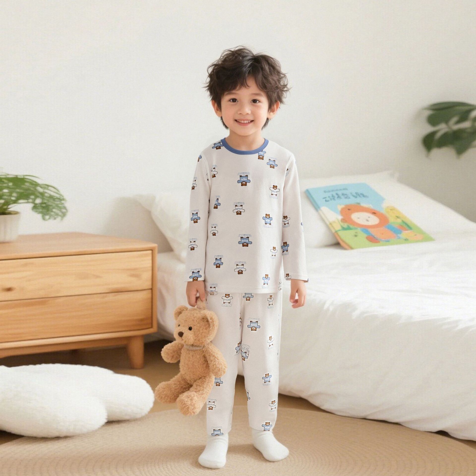 Niños Laica ropa para el hogar para niños Hombres y Niñas A clase de chaqueta de otoño pantalones de otoño conjunto de pijamas