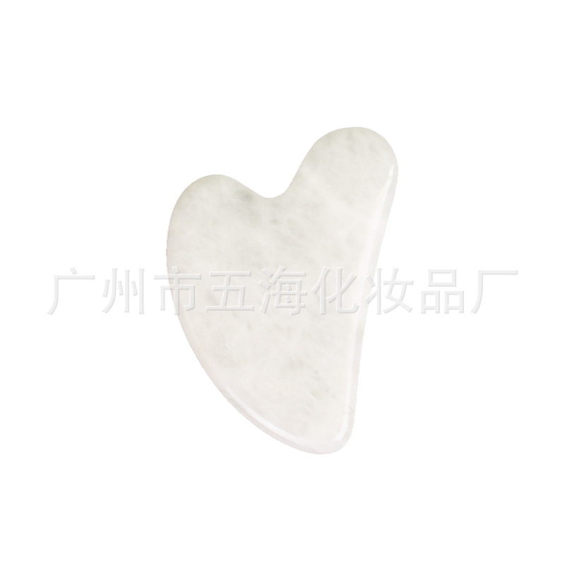 Venta directa de fábrica polvo de cristal en forma de corazón raspado Xiuyu Jade rodillo masajeador facial masaje de belleza en stock al por mayor