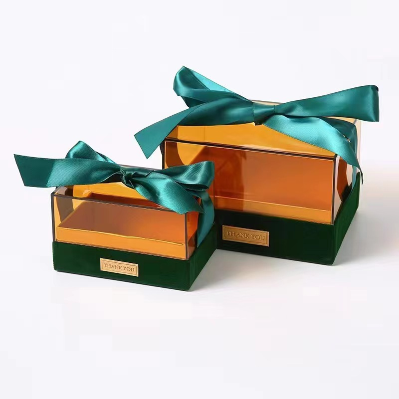 녹색 투명 커버 소형 14*9*8.5