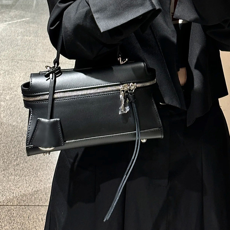 Geantă crossbody pentru telefon mobil, tip cutie de prânz cu fermoar, potrivită pentru influenceri Instagram, articol nou toamna/iarna 2024_voghion.com