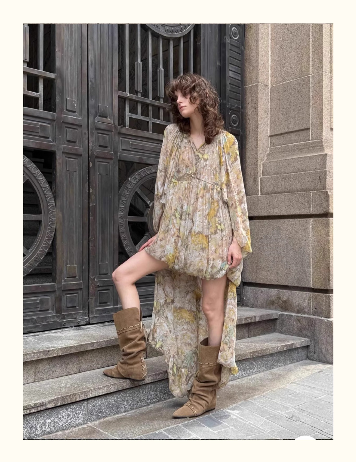 pointed-toe Flat Lace-up Trendy Melard Western Cowboy Boots 2025 Autumn/winter New Style Fashionable And Versatile Unique Lightweight_voghion.com