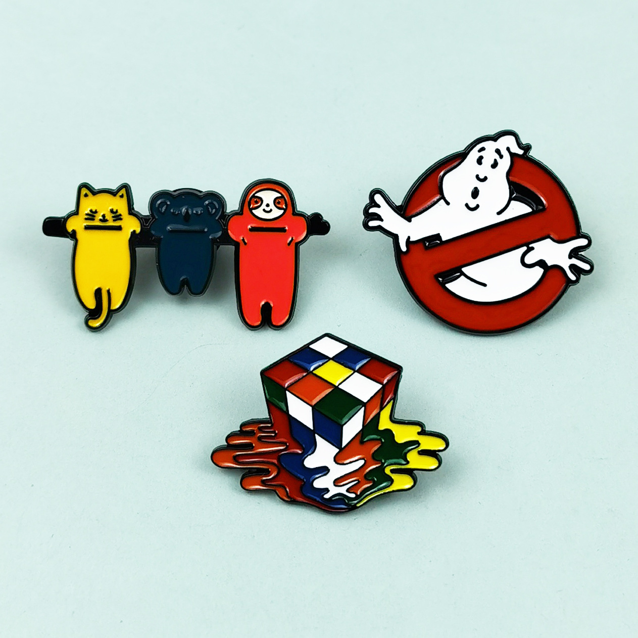 Broche de modelado geométrico creativo Cubo de Rubik, hombre de dibujos animados, aleación para hombres y mujeres, hebilla de alfiler, accesorios de moda personalizados, insignia