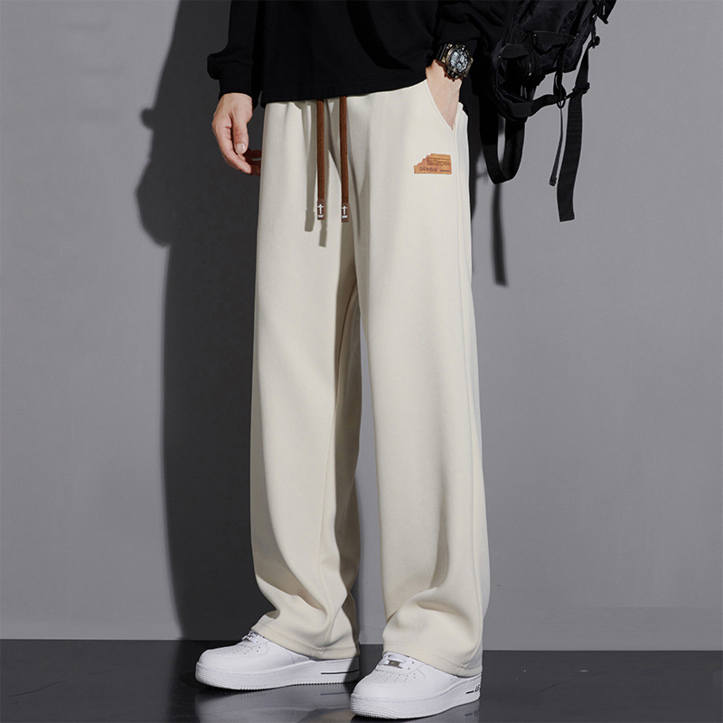 2025 New Casual Pants for Men, Spring and Autumn Style, Loose and Drapey Trendy Sweatpants, Straight-Leg Wide-Leg Sports Pants for Men