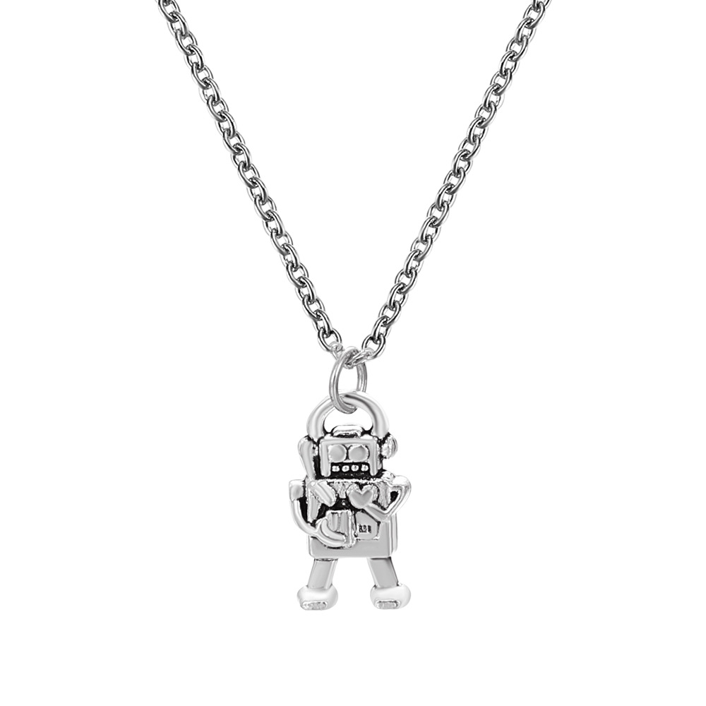 retro simple robot pendent alloy necklace wholesale Nihaojewelry