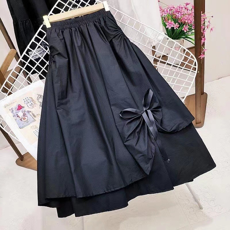 Summer Korean Style Irregular Large Hem Skirt Mid-Length A-Line Skirt Slimming Look Skirt Women's New Style with Real Large Flap Pocket Pants Design