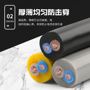 RVV copper core power cord multi-core sheath cord 2/3/4/5 core 0.75/1/1.5/2.5/4/6 square flexible cable