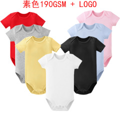 外国貿易の無地の赤ちゃんの純色の半袖の三角の服の新生児のワンピースの服の封筒は赤ちゃんを連れて外に出てお尻の服を包みます。