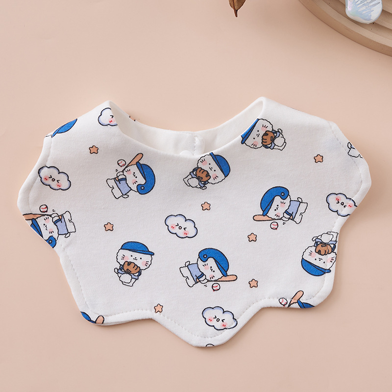 야구고양이 [큰 꽃잎 턱받이]