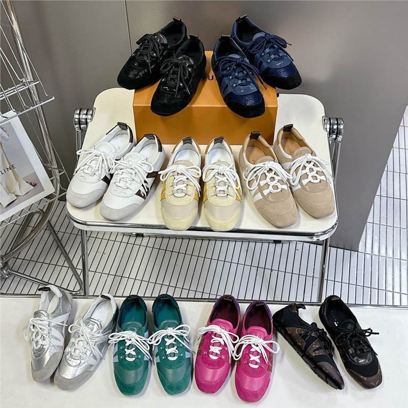 High Edition This Edition Donkey Home Full Leather Training Shoes Women's Retro Commuter Flat Sports Casual Shoes Star Same Style Forrest Gump