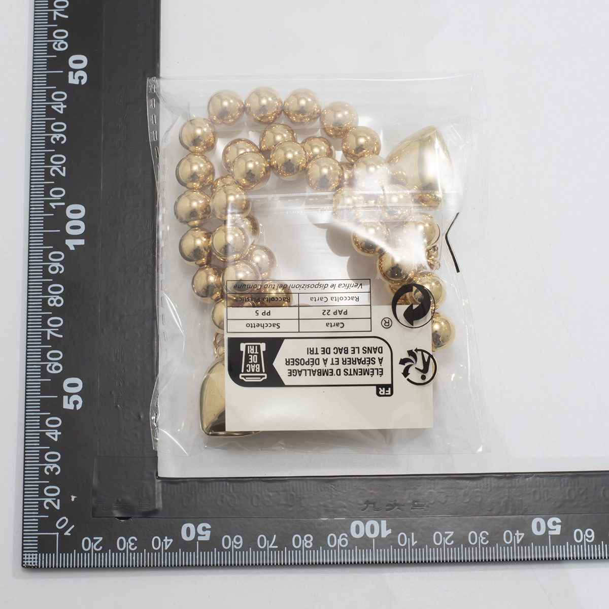 Palla geometrica esagerata per le donne, collana di perle artificiali versatili, collana di perline d'amore più venduta_voghion.com