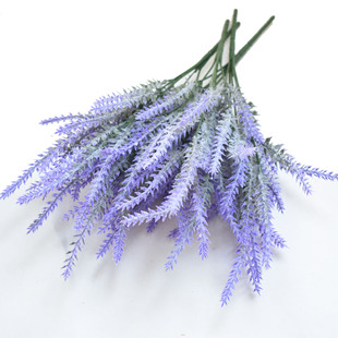 Venue setting props simulation lavender implanted velvet lavender 5 head 25 mesh plastic fake flower wedding flower arrangement