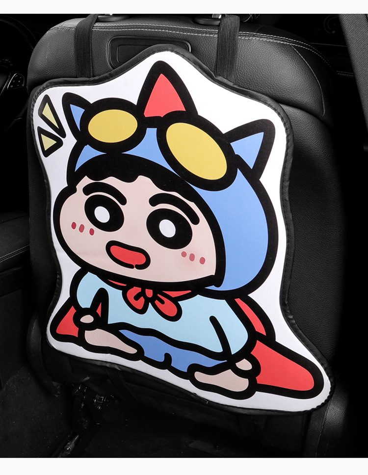 Dynamic Superman Small New Cartoon Car Seat Back Anti-kick Pad Simple and Comfortable Dirt-resistant Storage Bag Anti-kick Pad Anti-dirty Pad