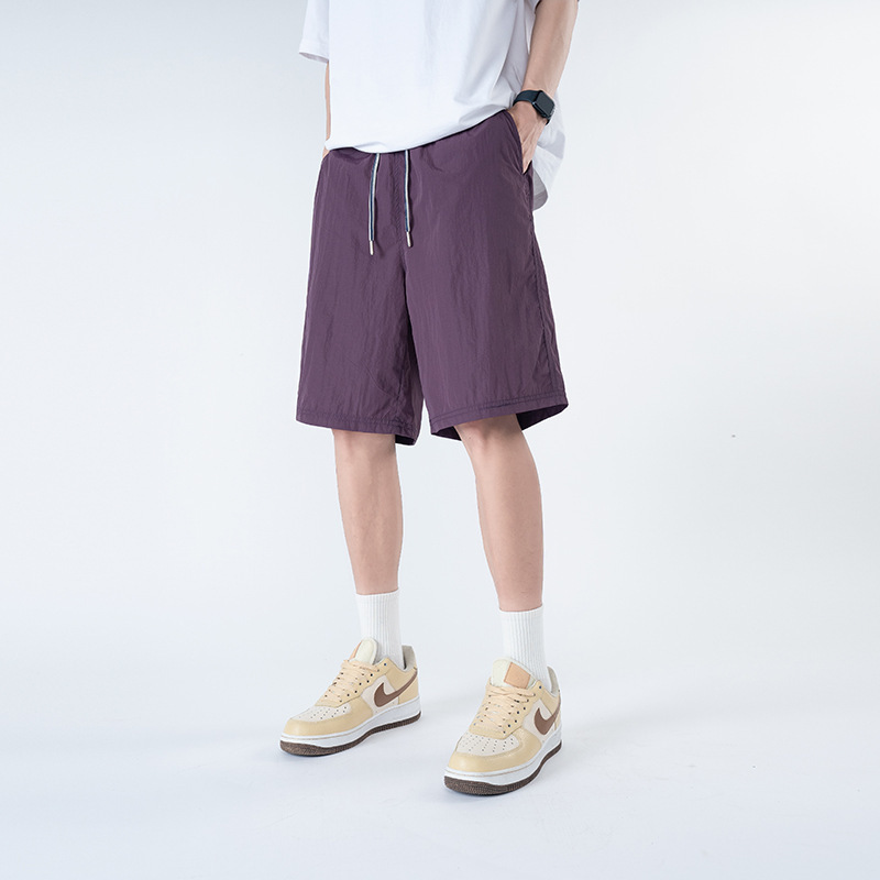 Summer Couple Shorts Drawstring Candy-colored Casual Pants Quick-drying Waterproof Lightweight Outdoor Hiking Beach Pants