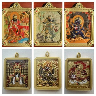 Single-Sided Xizang Thangka Non-Hand-Painted Necklace Rope Pendant Rope Thangka Box Empty Shell Pendant Ethnic Style Thangka Pendant