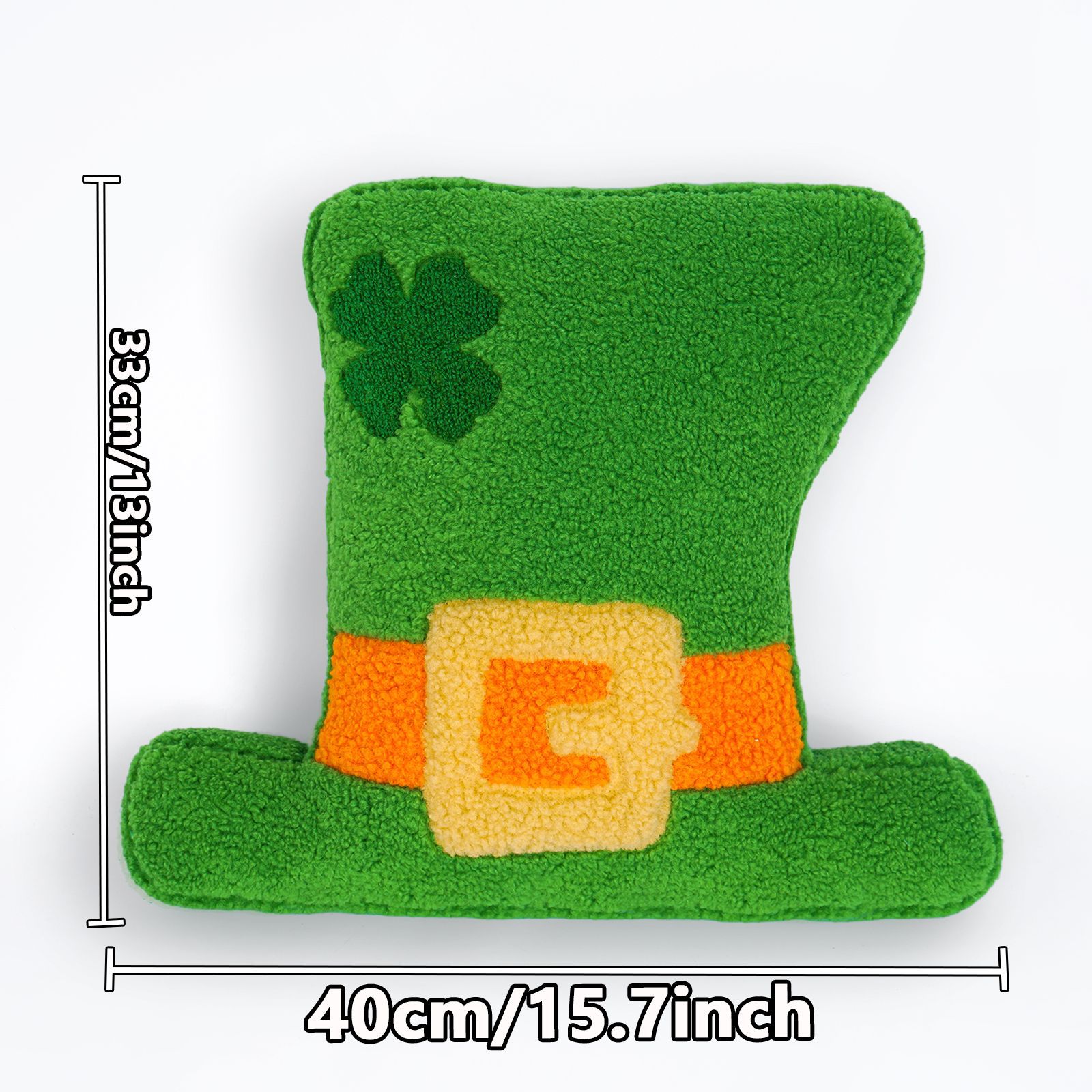 Transfronterizos irlandeses Día de Patricio sombrero almohada adornos de vacaciones adornos almohada