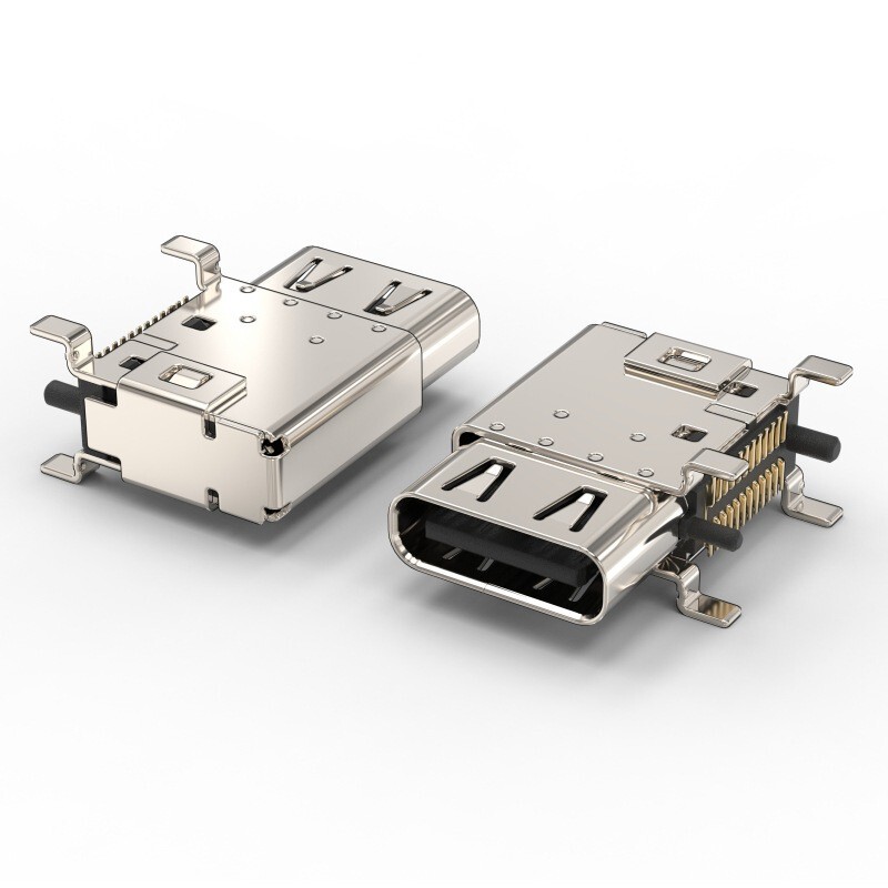 Connector USB 3.1 Type-C Plug 24Pin Side-Mounted Female Socket with Spring-Loaded Mobile Network Port Connector USB 3.1 Type-C Plug 24Pin Side-Mounted Female Socket with Spring-Loaded Mobile Network Port