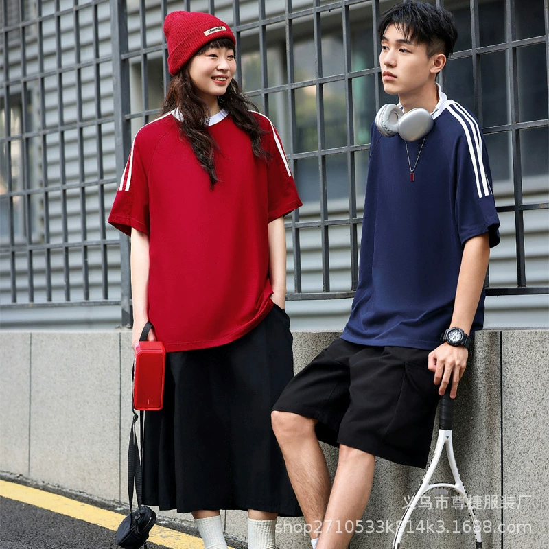 240 г тяжелая футболка из чистого хлопка с круглым вырезом, рабочая одежда с короткими рукавами и вышивкой логотипа, рекламная культура