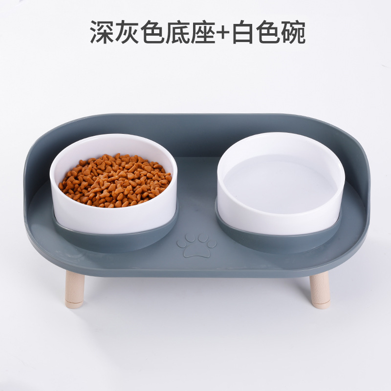 다크 그레이 받침대 + 흰색 그릇 (3 높이)