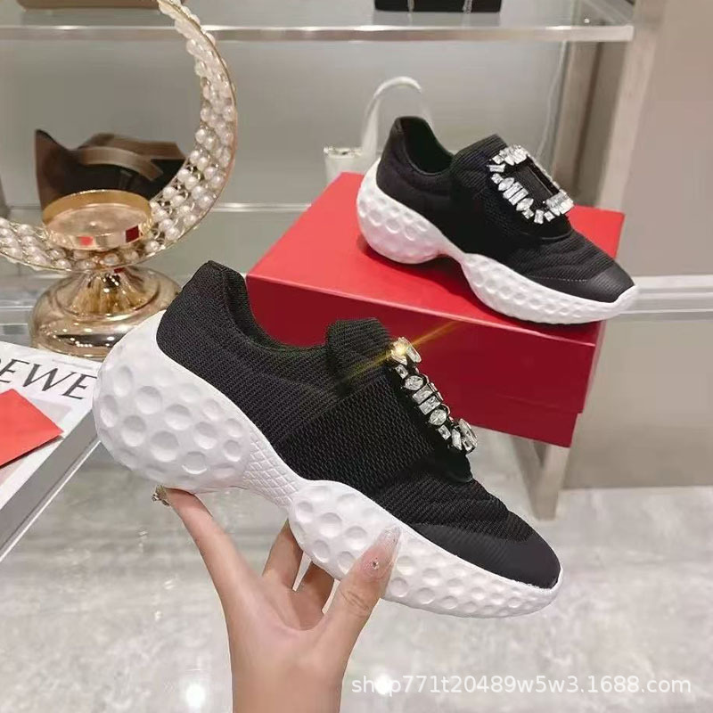 블랙 & 화이트 스퀘어 다이아몬드 버클