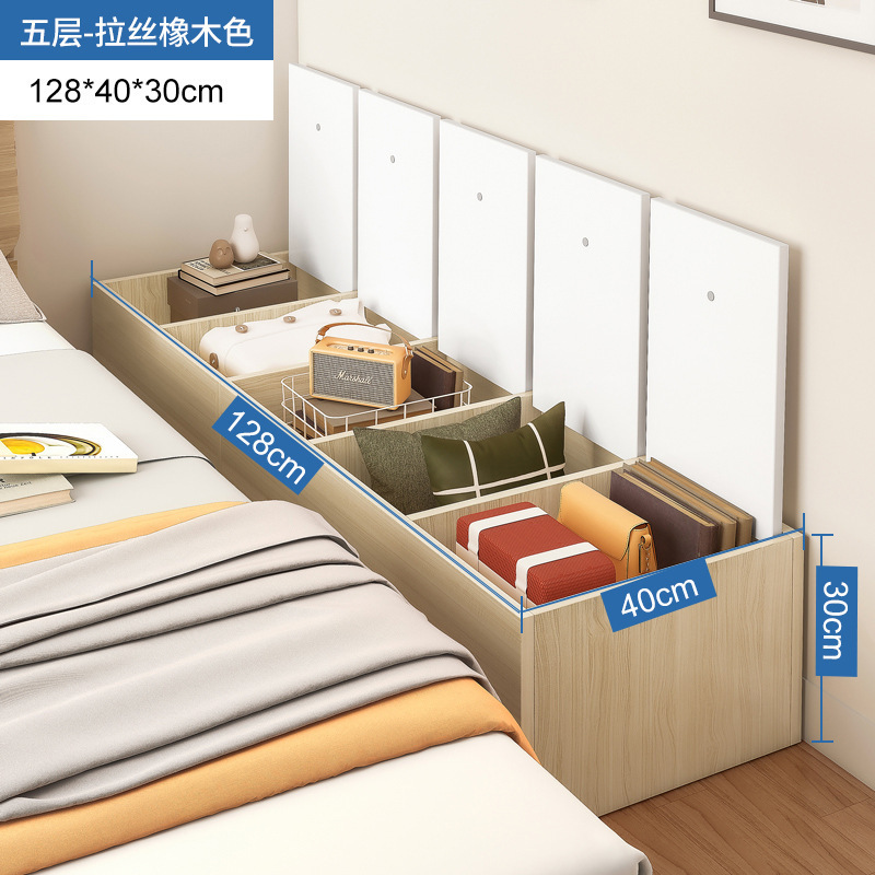 Mesita de noche gabinete simple mesita de noche gabinete estrecho espacio largo gabinete de almacenamiento de pared gabinete cama cola armario