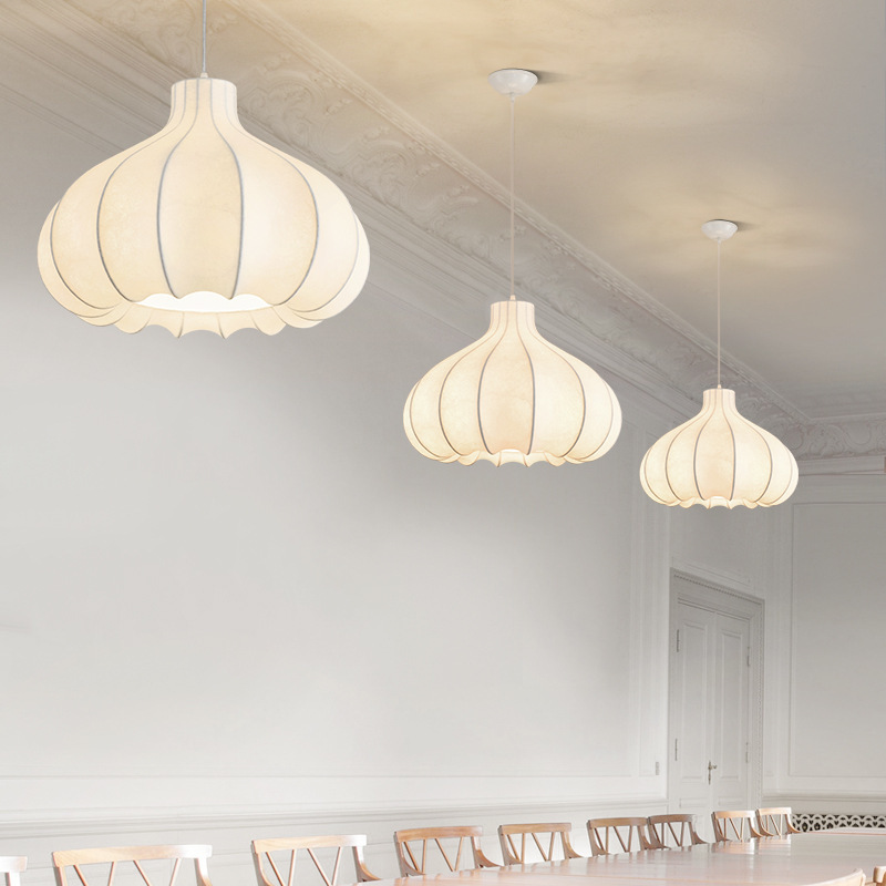 Lámpara de filamento de cebolla Lámpara de restaurante Lámpara de estilo retrógrado francés Lámpara de diseño de crema Lámpara de ingeniería de vivienda Lámpara
