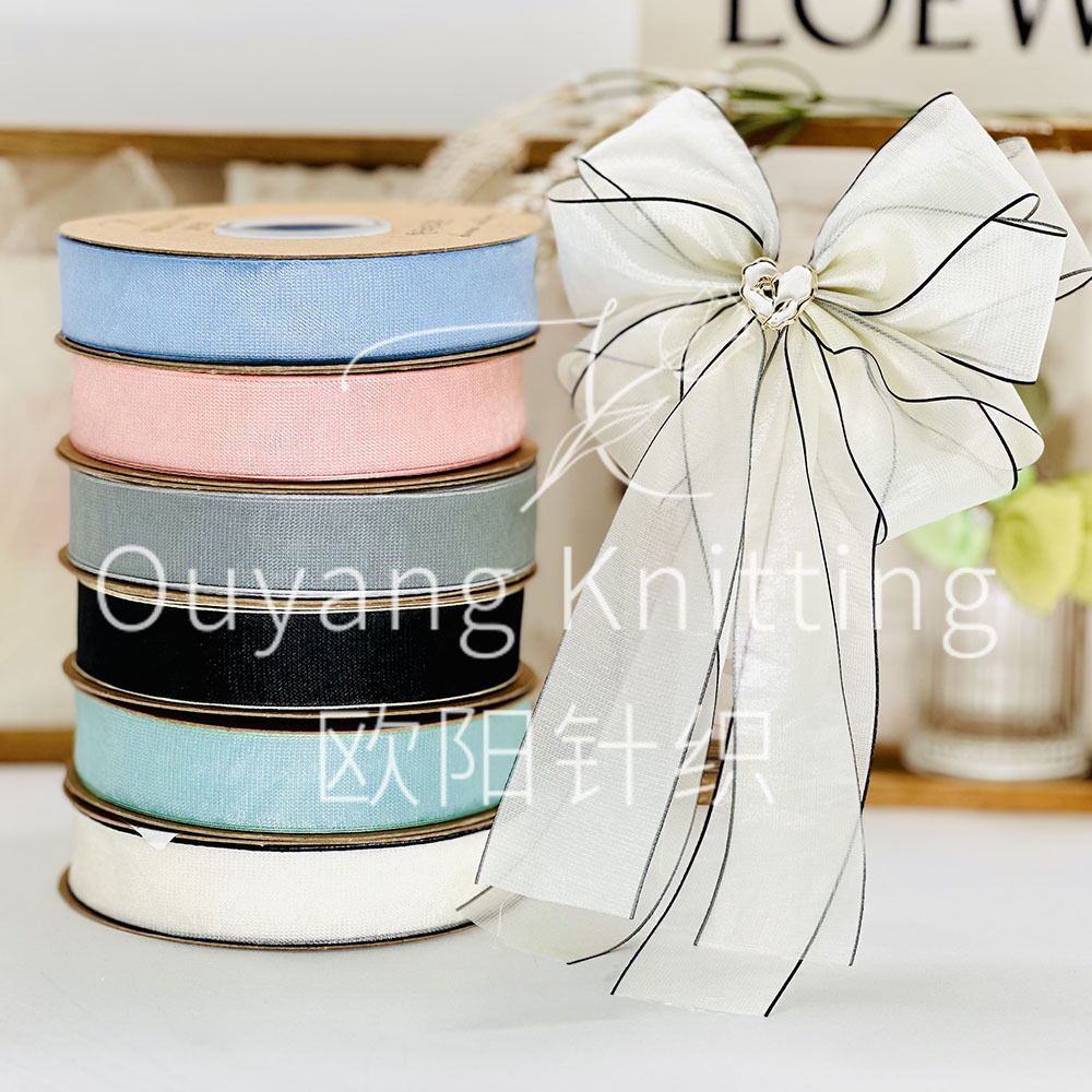 Coreano de alto nivel brillante color neto cinta de regalo caja de regalo pastel de flores embalaje transparente cinta para el cabello