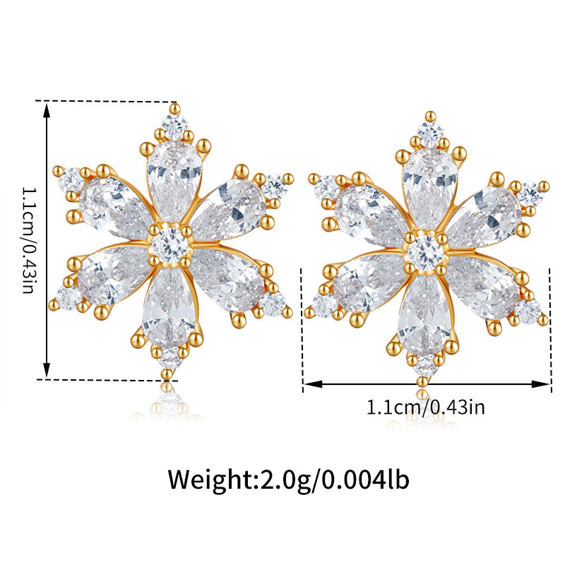 6g Weight Copper Ear Needle Material Zircon Inlay Material Ear Studs Classification 1 Pair Quantity Holiday, Daily Occasion Copper Material Leaf, Heart Shape, Bow Knot Pattern Women's Gender Elegant, Classic Style, Streetwear Style 1 Pair Elegant Classic Style Streetwear Leaf Heart Shape Bow Knot Copper Zircon Ear Studs 10